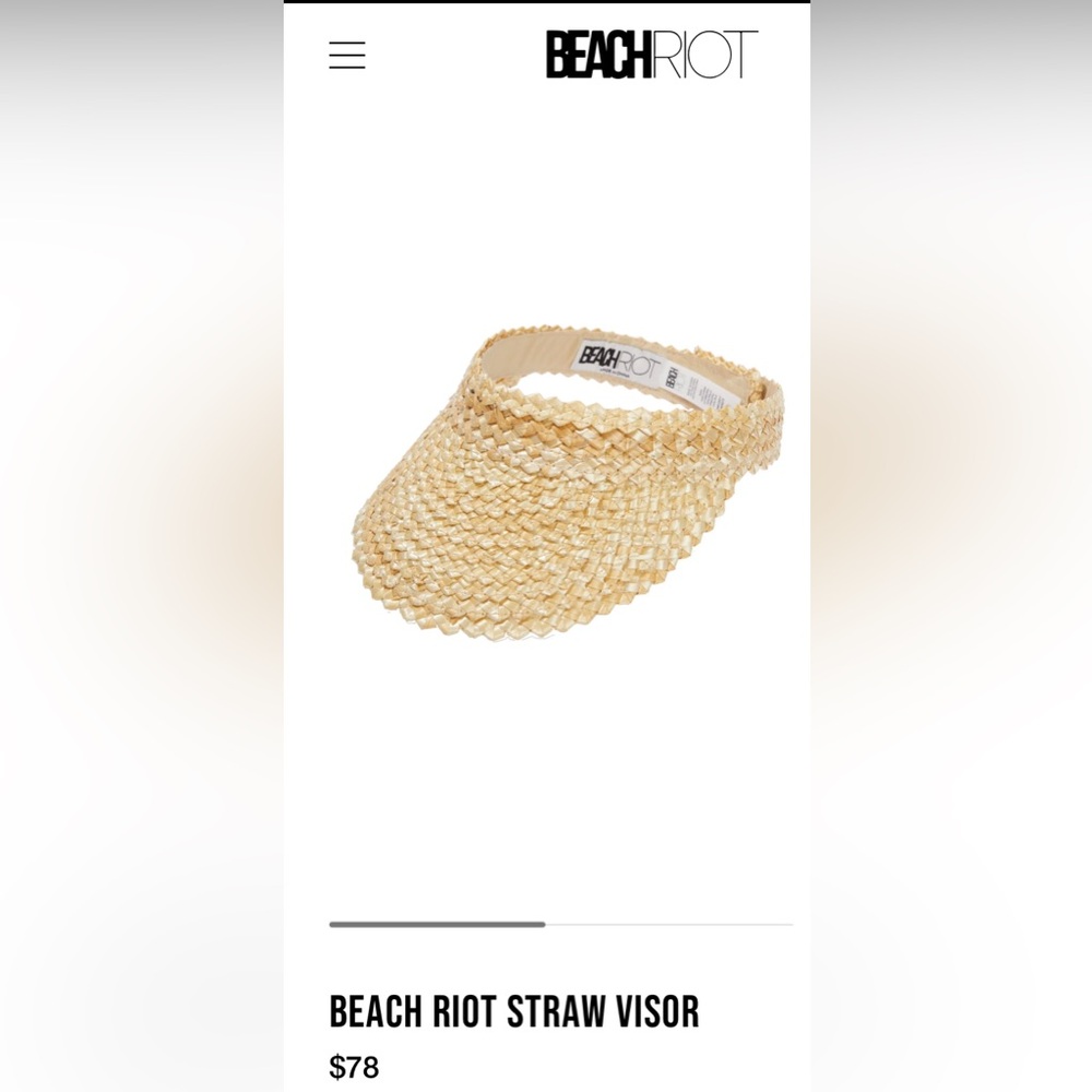 Beach Riot Tan Straw Visor - Picture 4 of 4